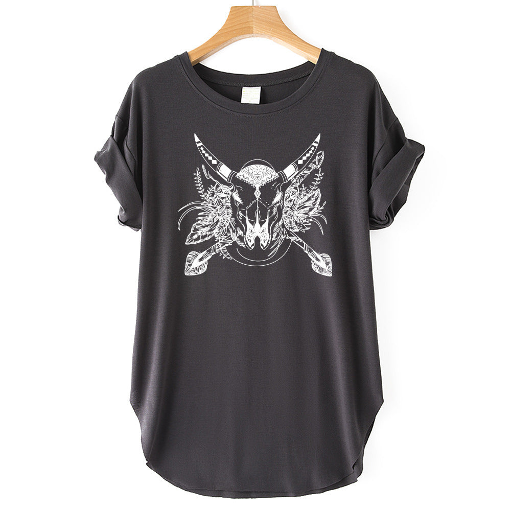Women's European And American Vintage T-shirt Top