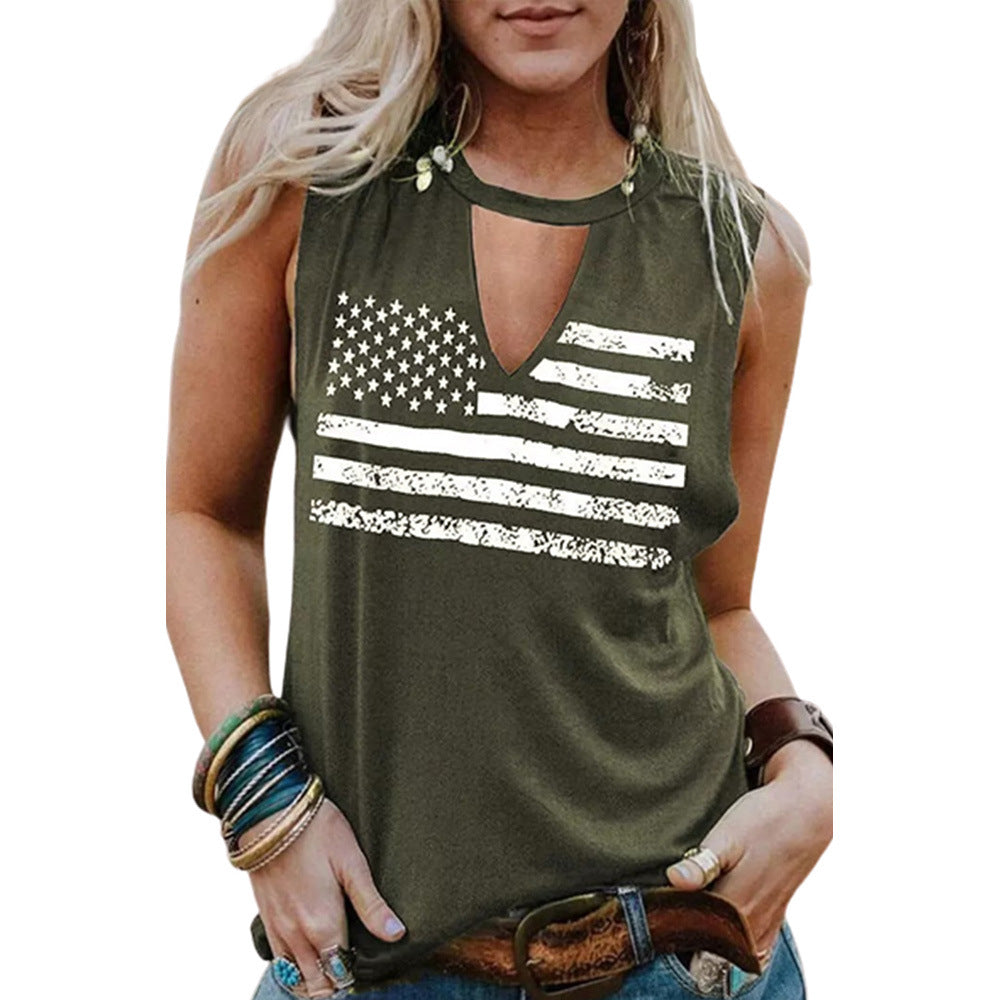 Printed Casual Sleeveless TopWomen's Clothing Casual