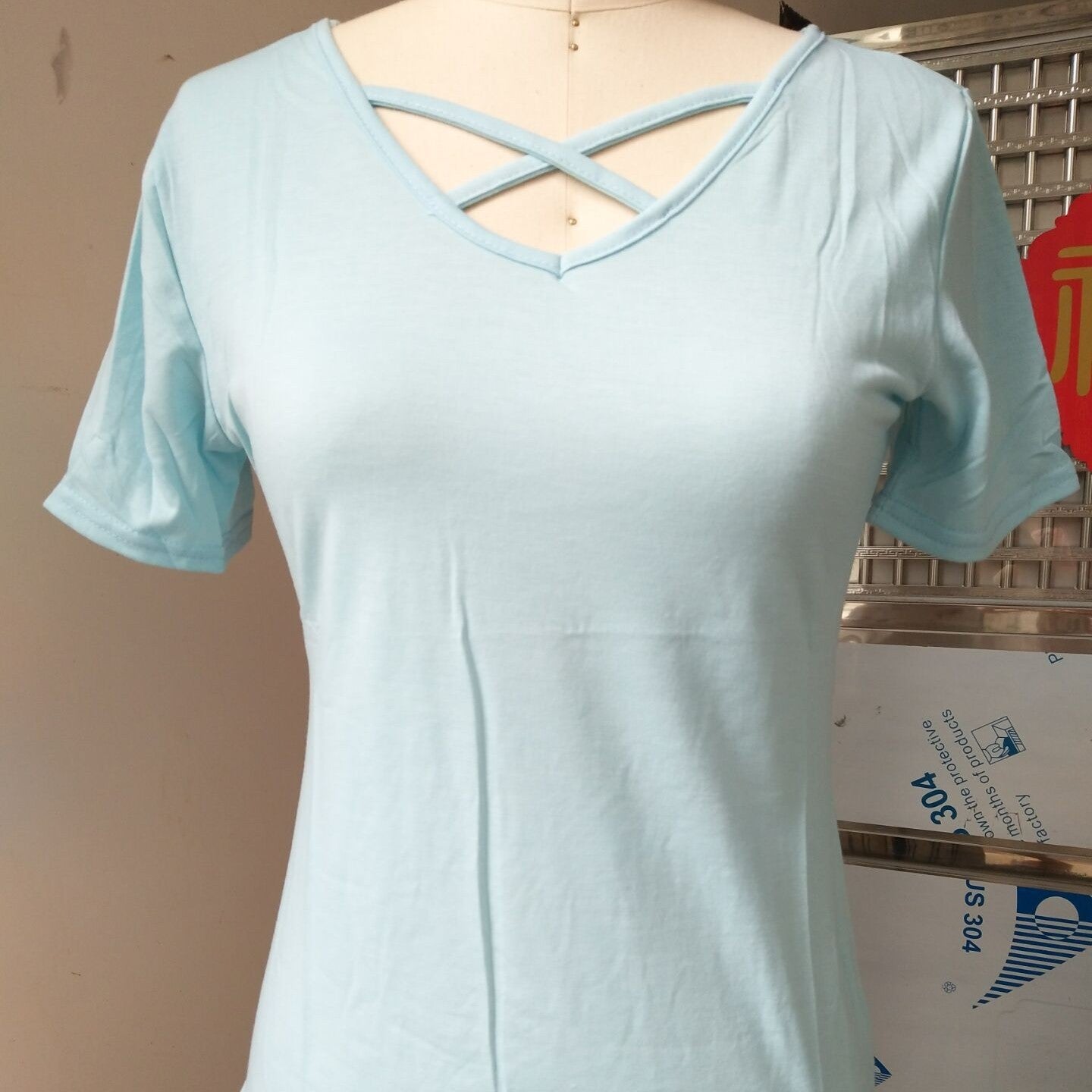Women's Printed Patchwork Short Sleeved Loose Fitting