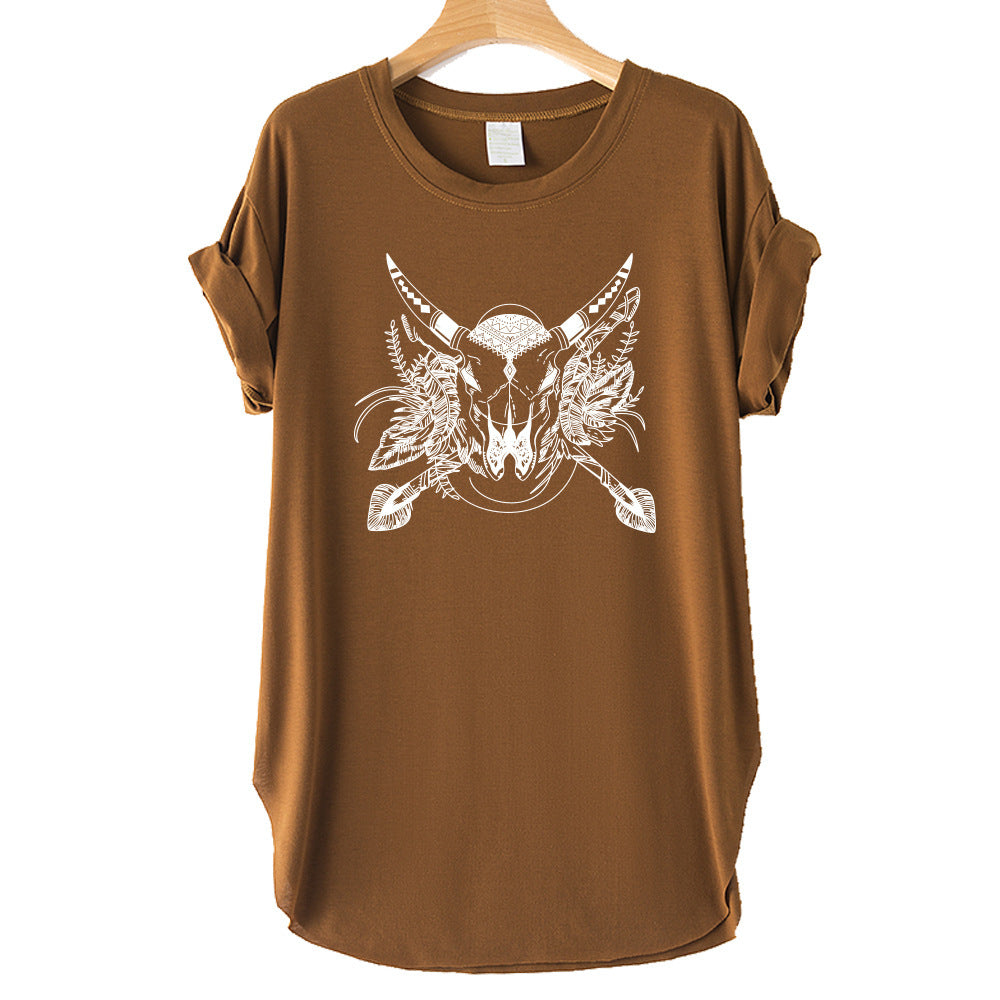 Women's European And American Vintage T-shirt Top